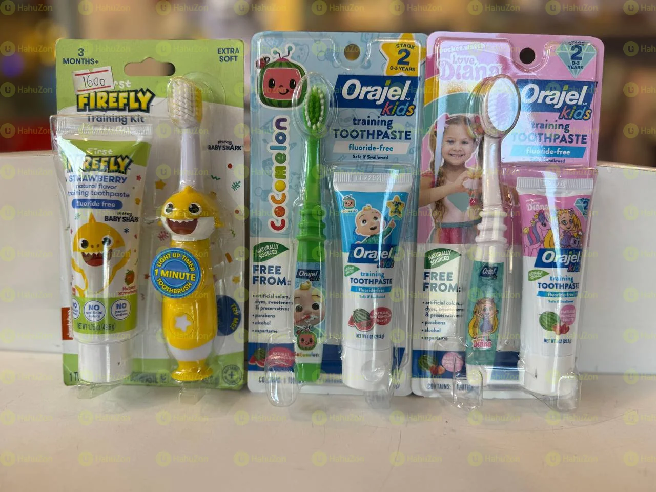 Orajel Kids Fluoride-Free Training Toothpaste with Brush