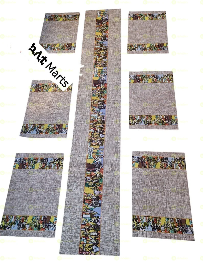 7pcs Tablemats with Table Runner