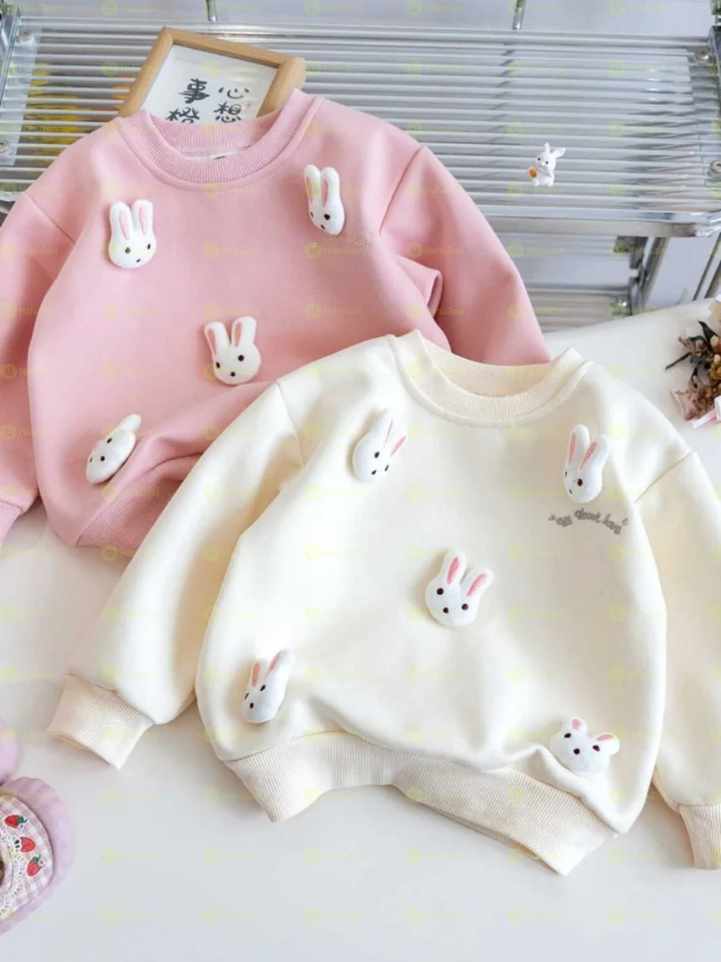 Cartoon Rabbit 3D Cute Kids Sweatshirt