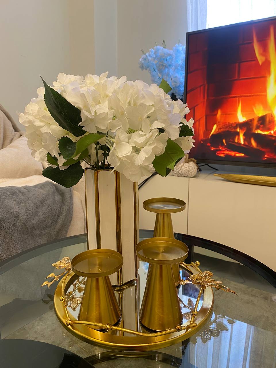 Set of 3 Metal Candle Holder