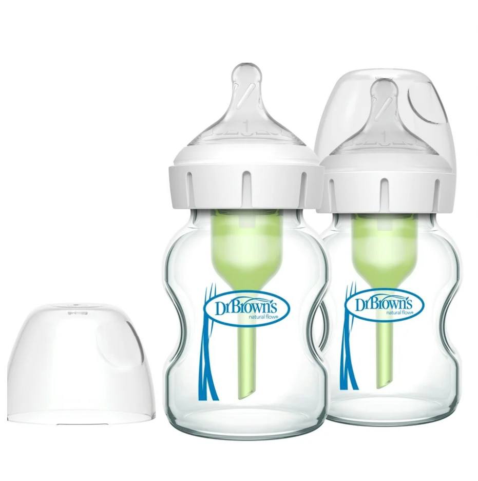 Dr. Brown's Anti-Colic Options+ Wide-Neck Glass Baby Bottle