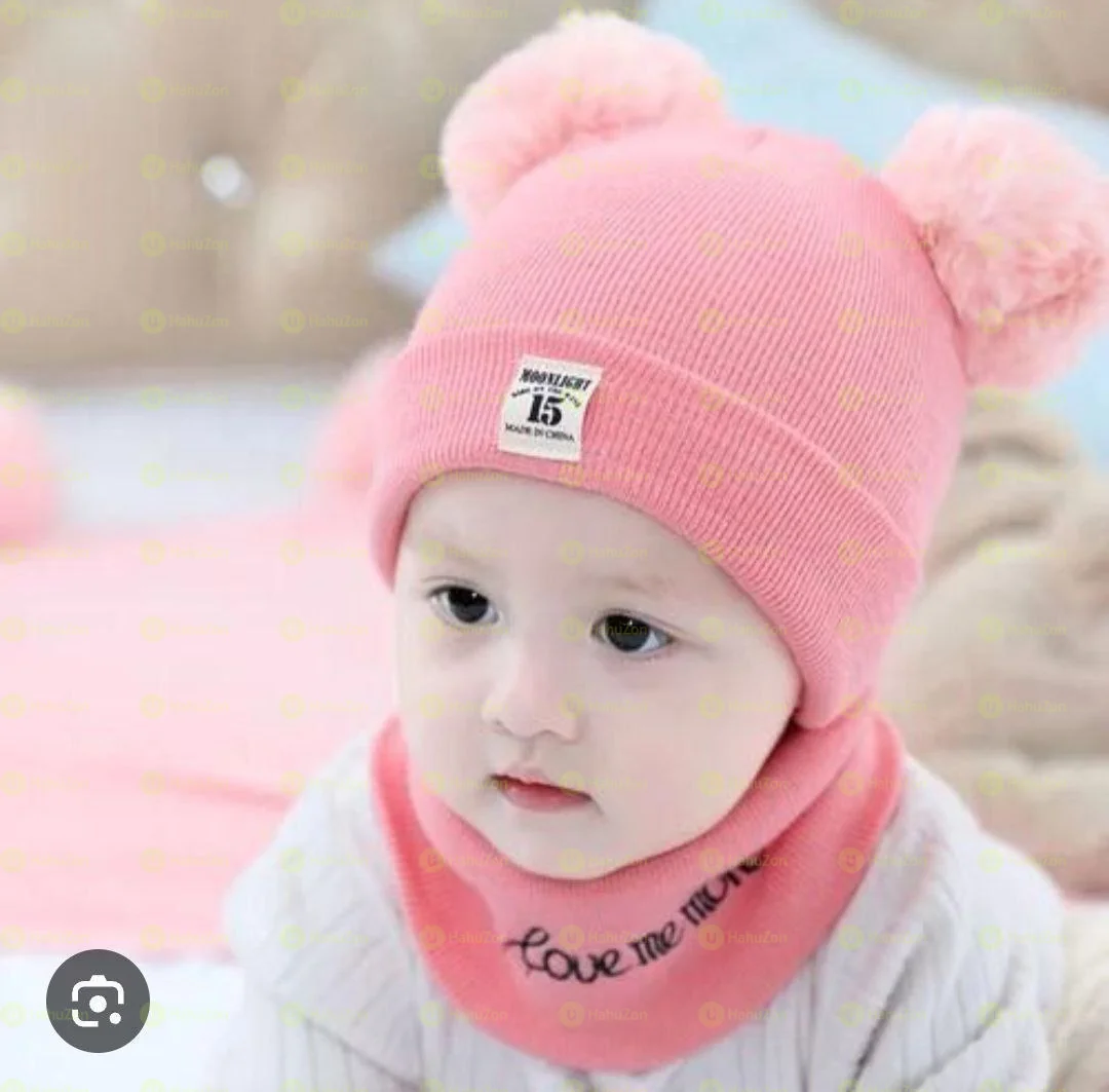 2pcs Baby Hat and Scarf
