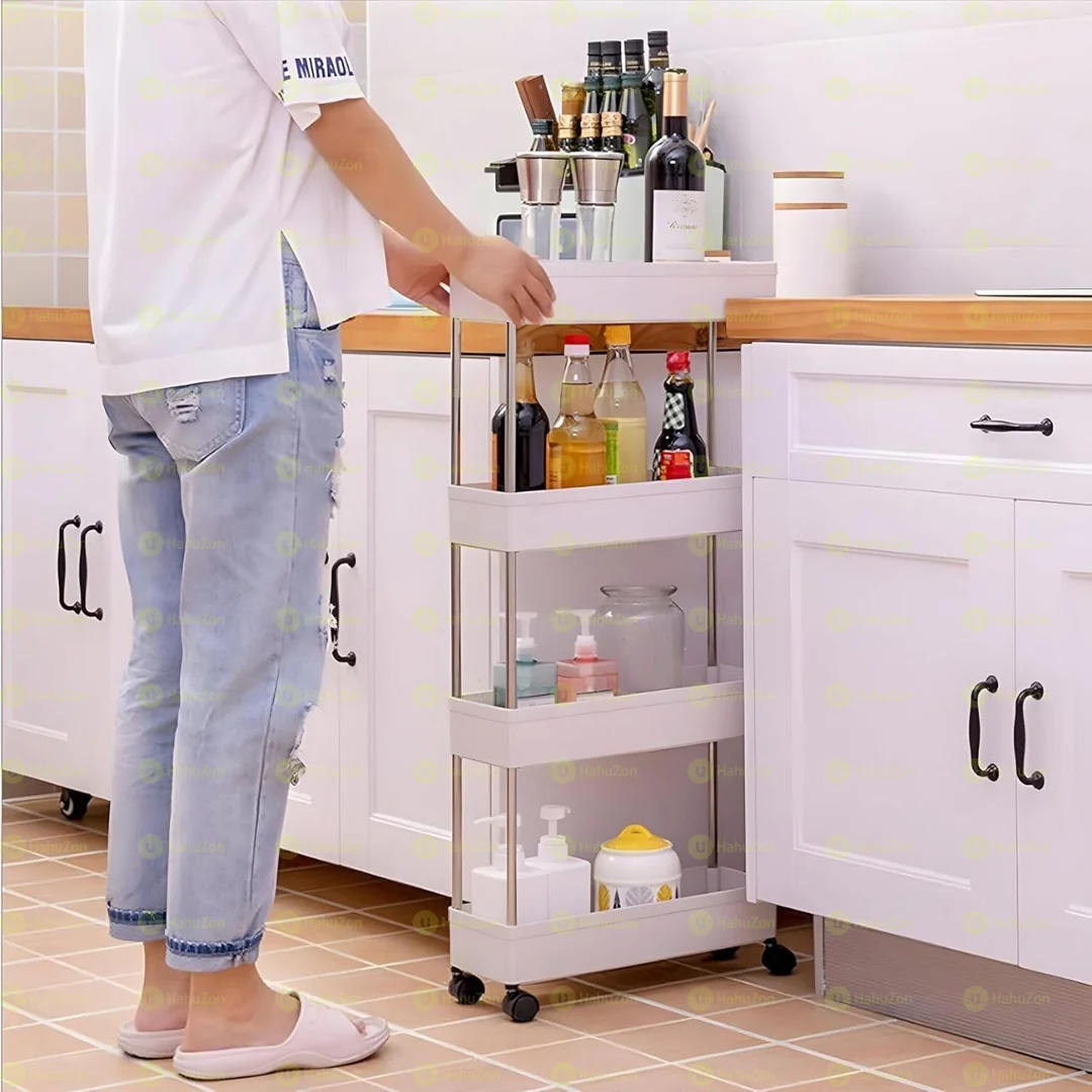 4 Tier Moveable Storage Rack