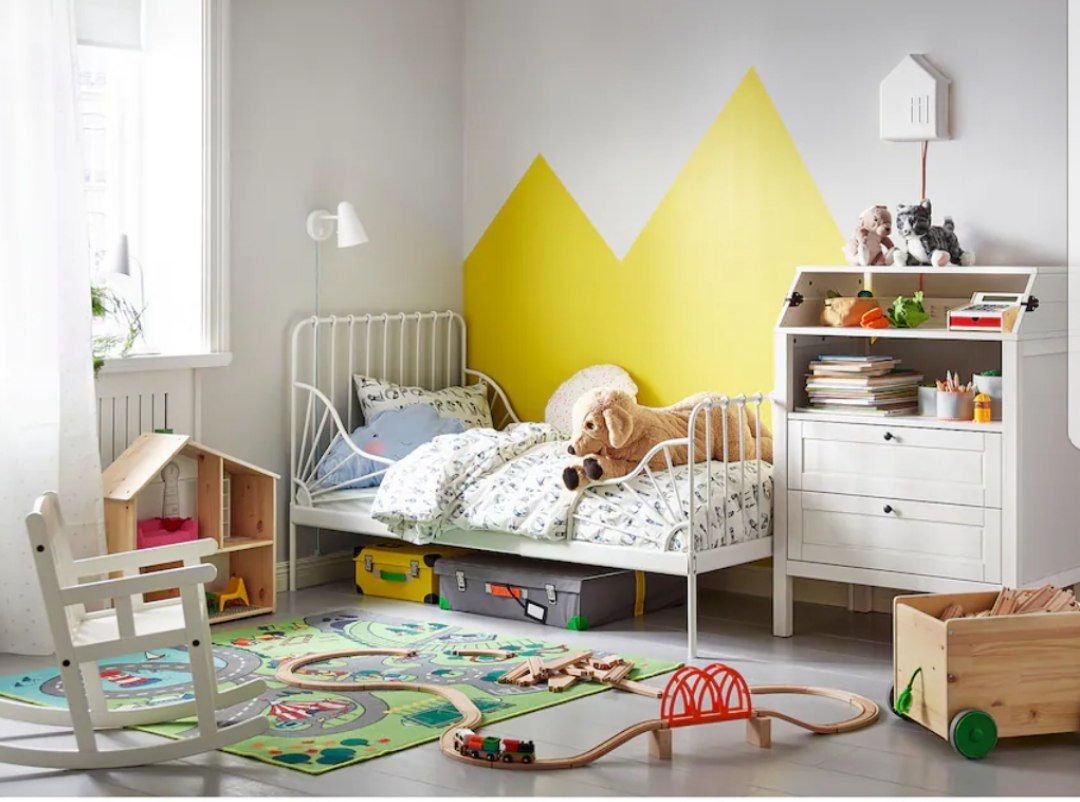Ikea Ext Bed Frame With Slatted Bed base