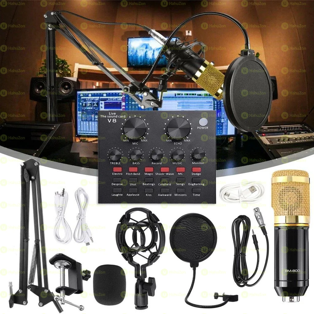 V8 Live Soundcard Professional Condenser Microphone