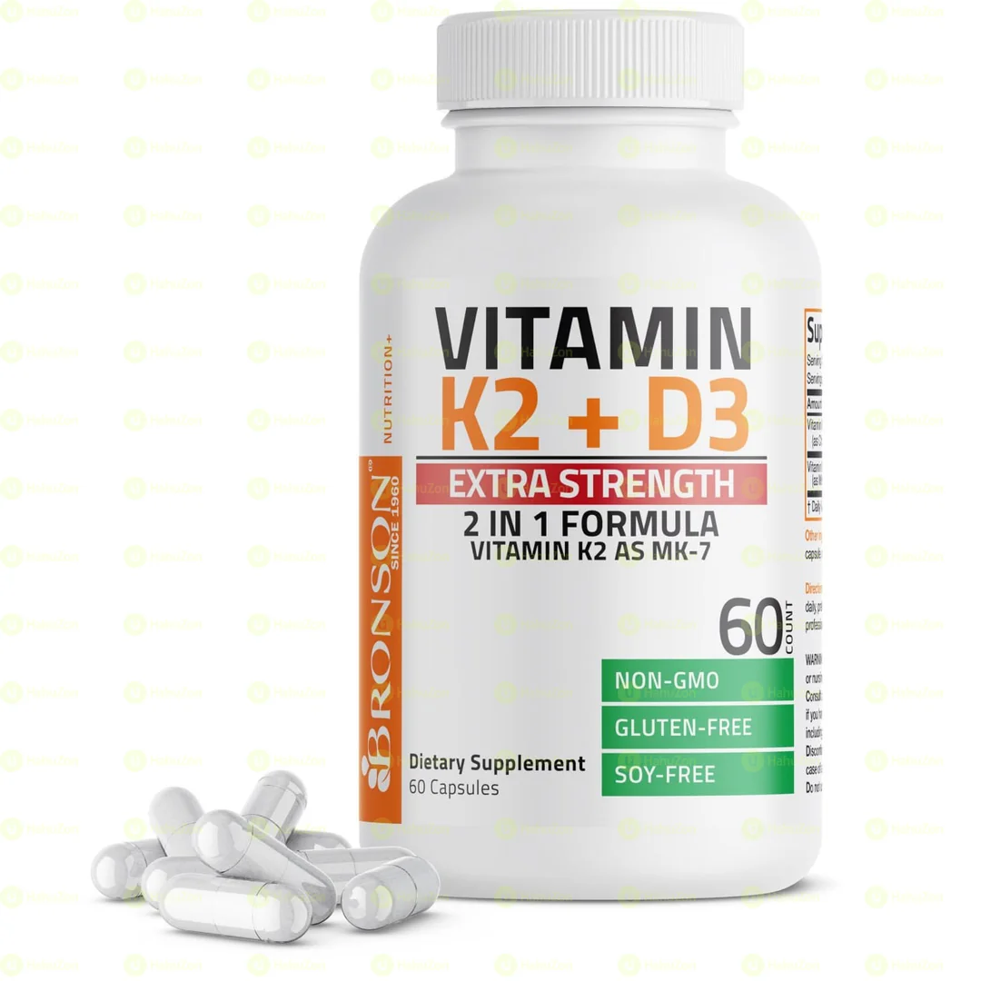 Bronson Vitamin  K2 120 mcg + D3 10,000IU 60 Capsules