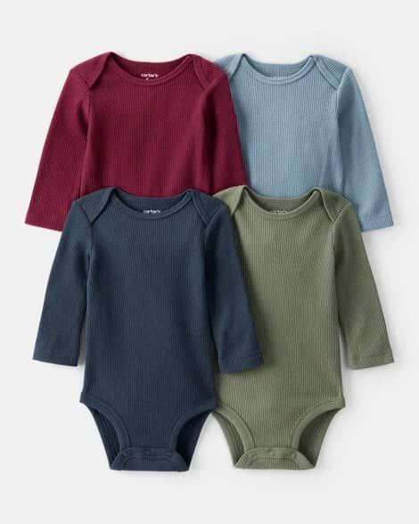 Carter's Baby Boy 4-Pack Long-Sleeve Multipack Bodysuits