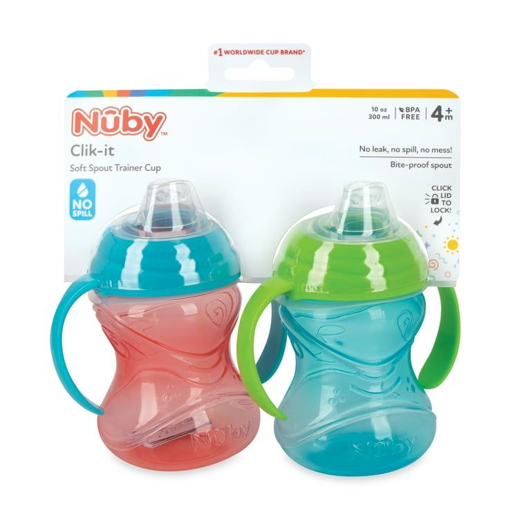 Nuby No-Spill Clik-it Soft Spout Sippy Cup, 10 fl oz