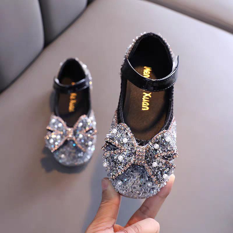 Girls Pearl Decor Tie Princess Sandals
