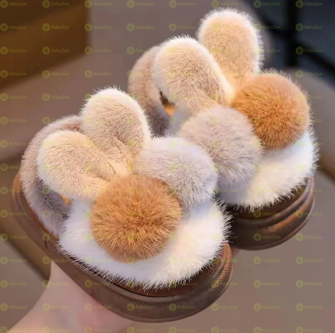 Cute Rabbit Warm Indor And Outdor Cotton Shoes
