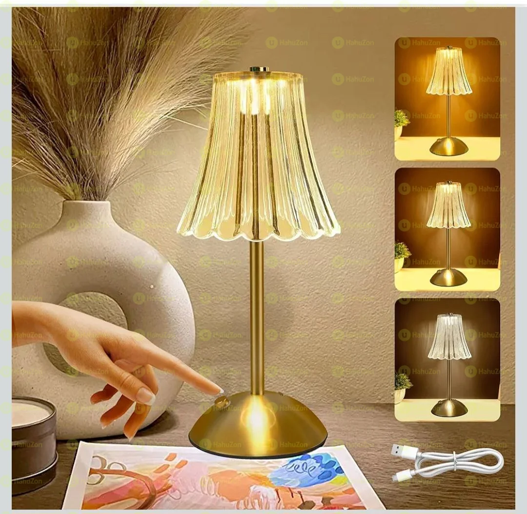Cordless, Rechargeable Led Crystal Table Lamp