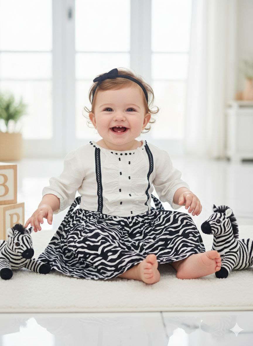 Toddler Girls Zebra Cute Dress