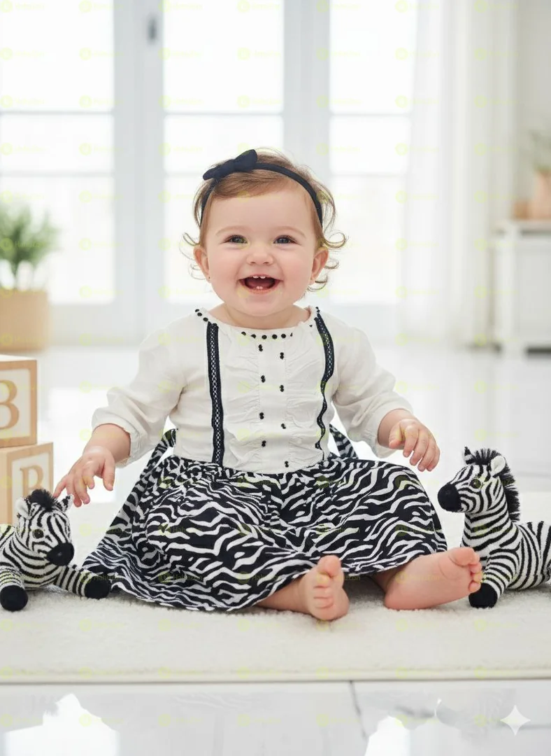 Toddler Girls Zebra Cute Dress