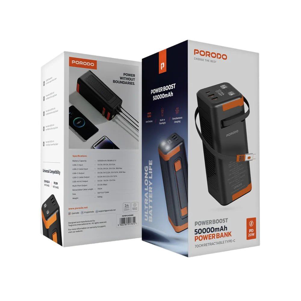 Porodo Power Boost 50000mAh Power Bank