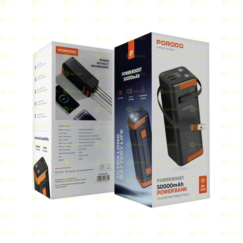 Porodo Power Boost 50000mAh Power Bank