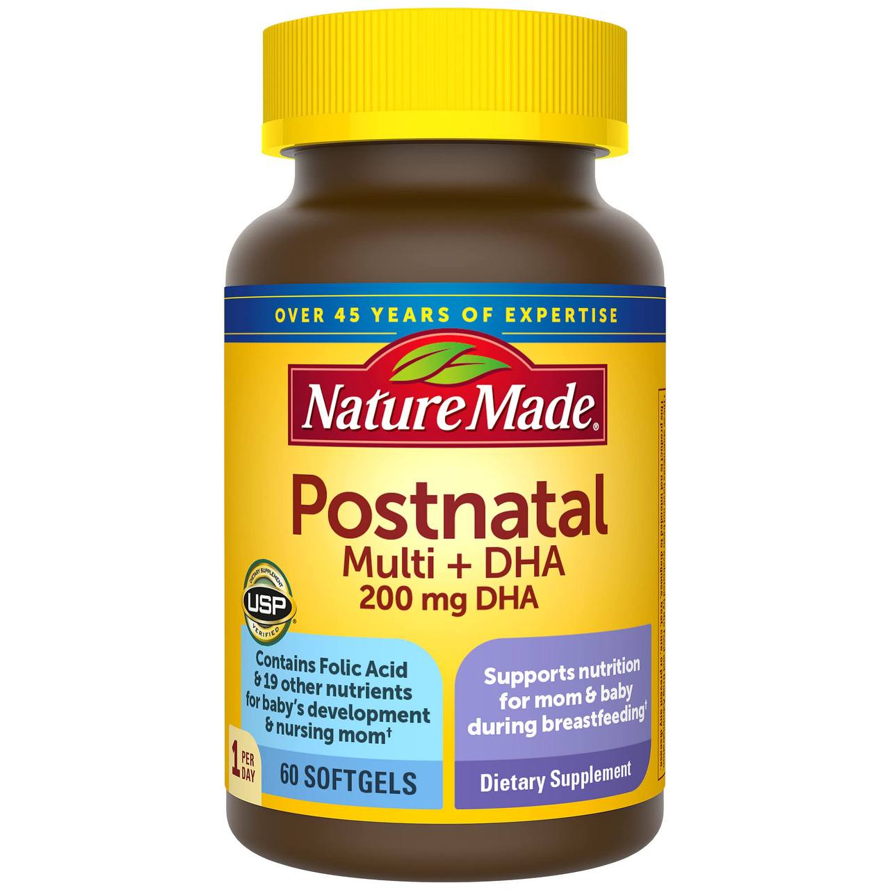 Nature Made Postnatal Multivitamin + DHA 200 mg, Postnatal