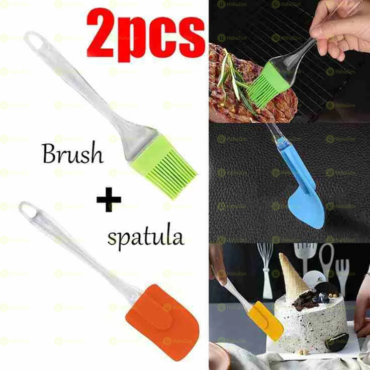 2 PCs Silicon Brush Spatula