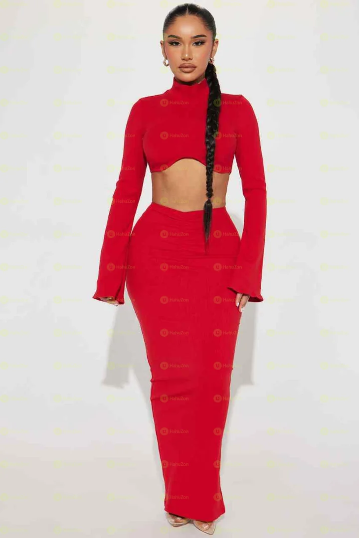 Red Long-sleeve Baby Dress