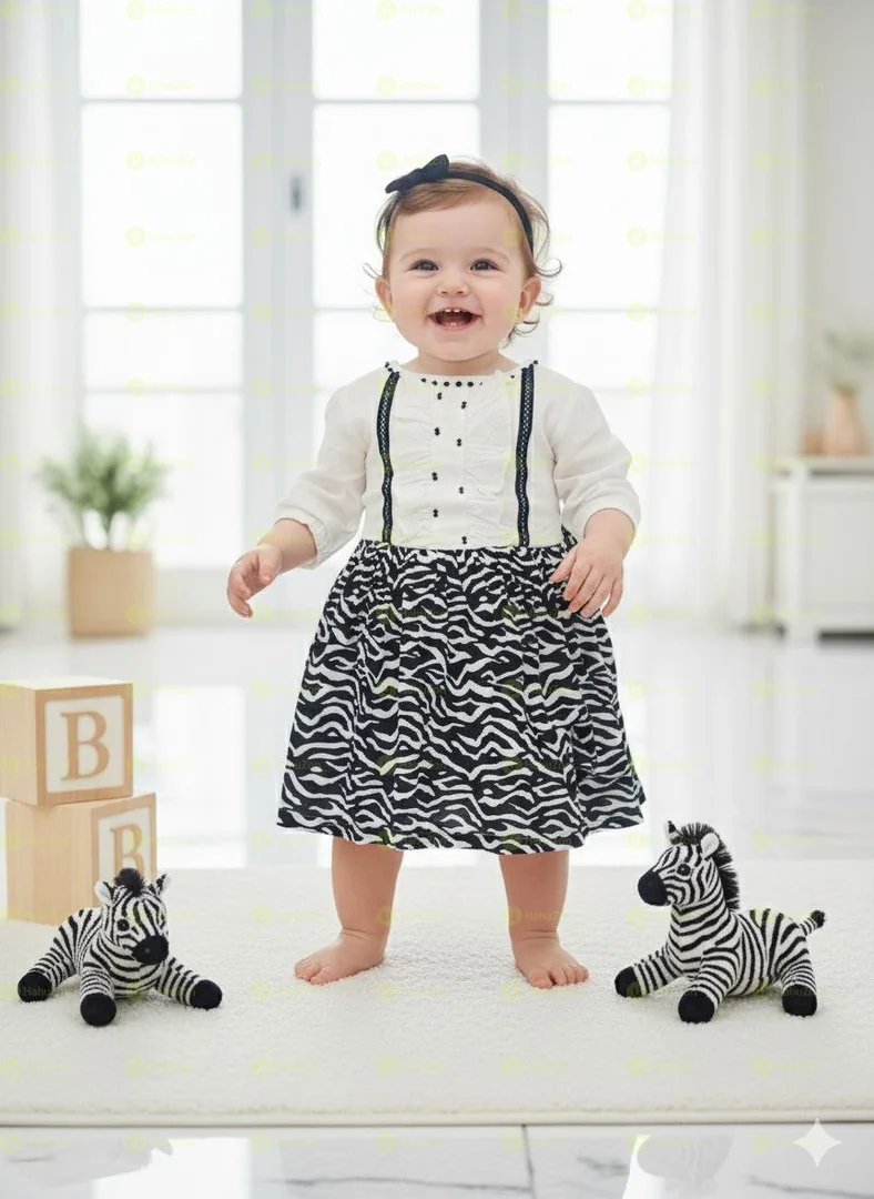 Toddler Girls Zebra Cute Dress