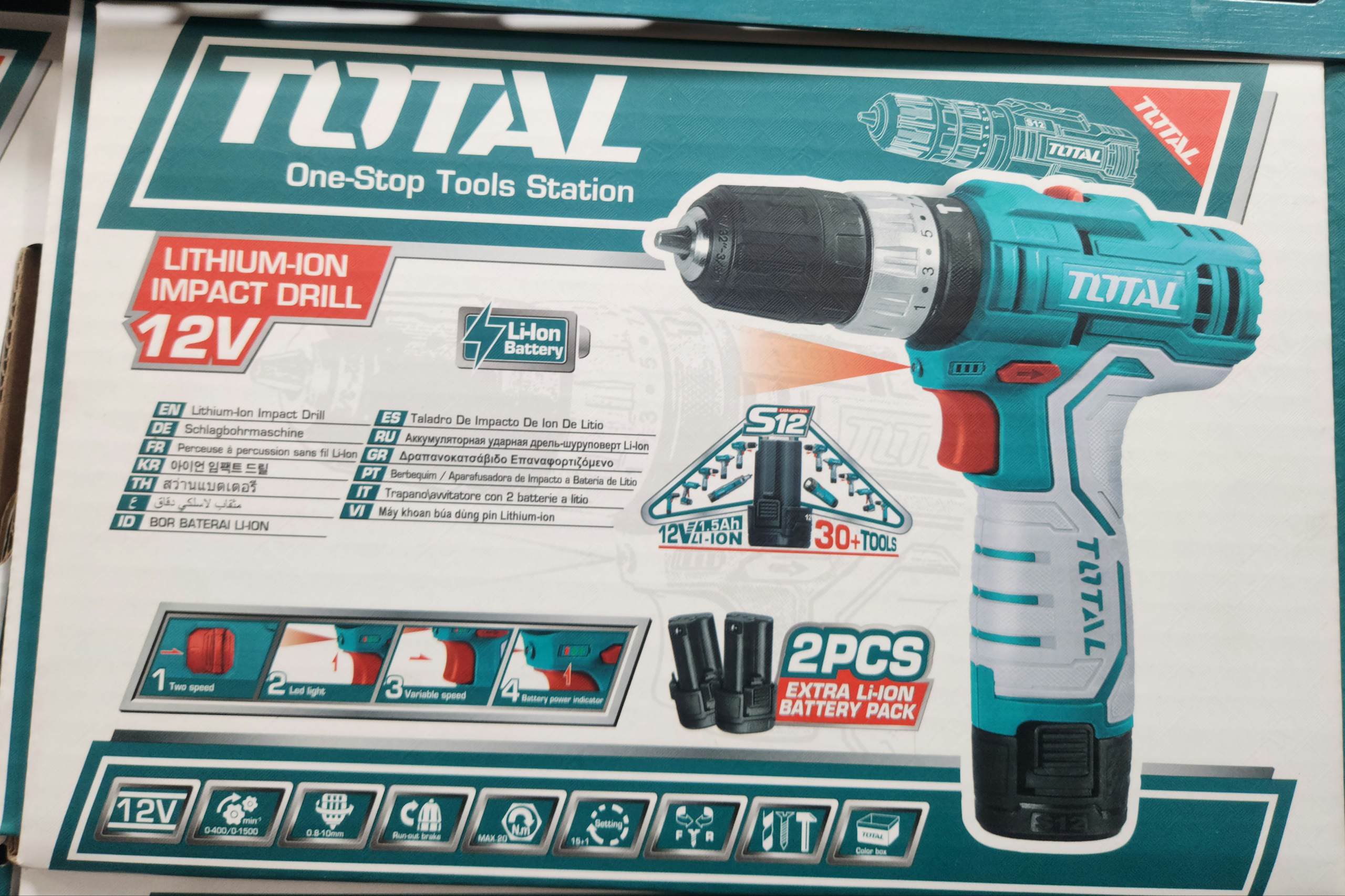 TOTAL 12V Lithium-Ion Impact Drill