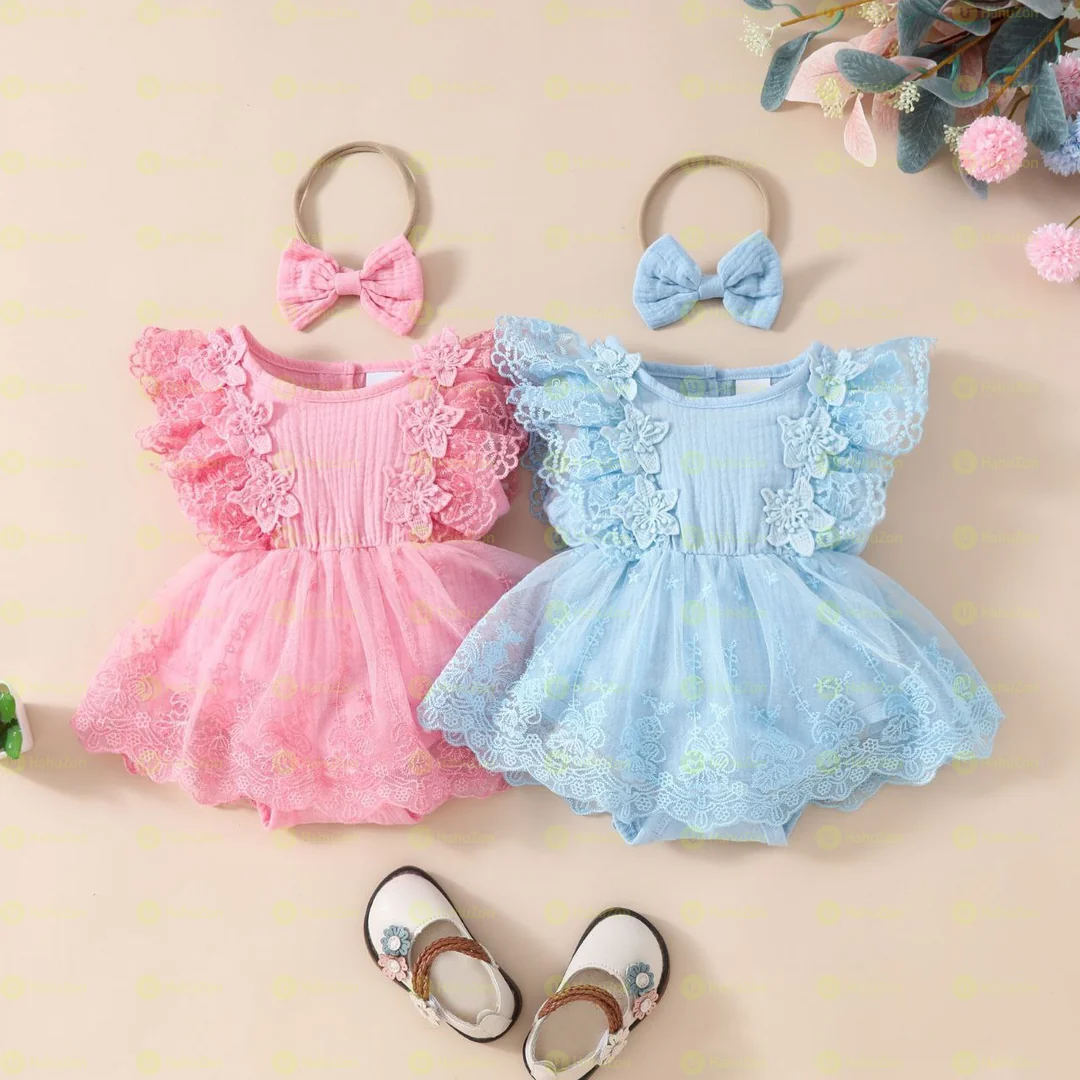 Babygirl Two Piece Set Cute Onesie and Headband Set