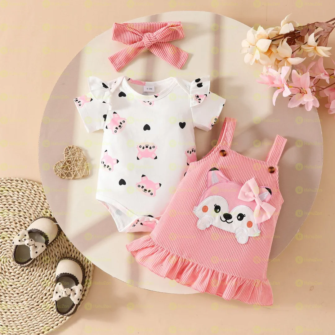 Babygirl Three Piece Set Floral Dress