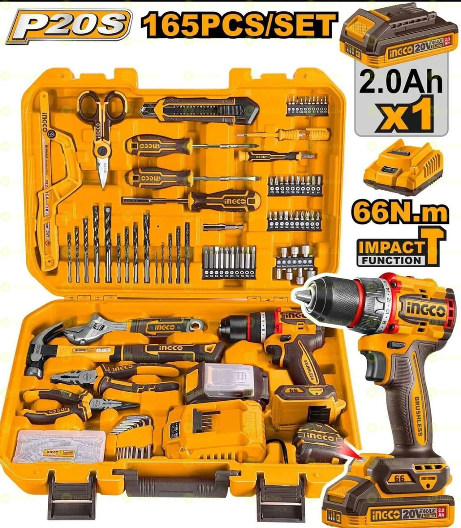 Impact Drill Battery Charger and Tool Set