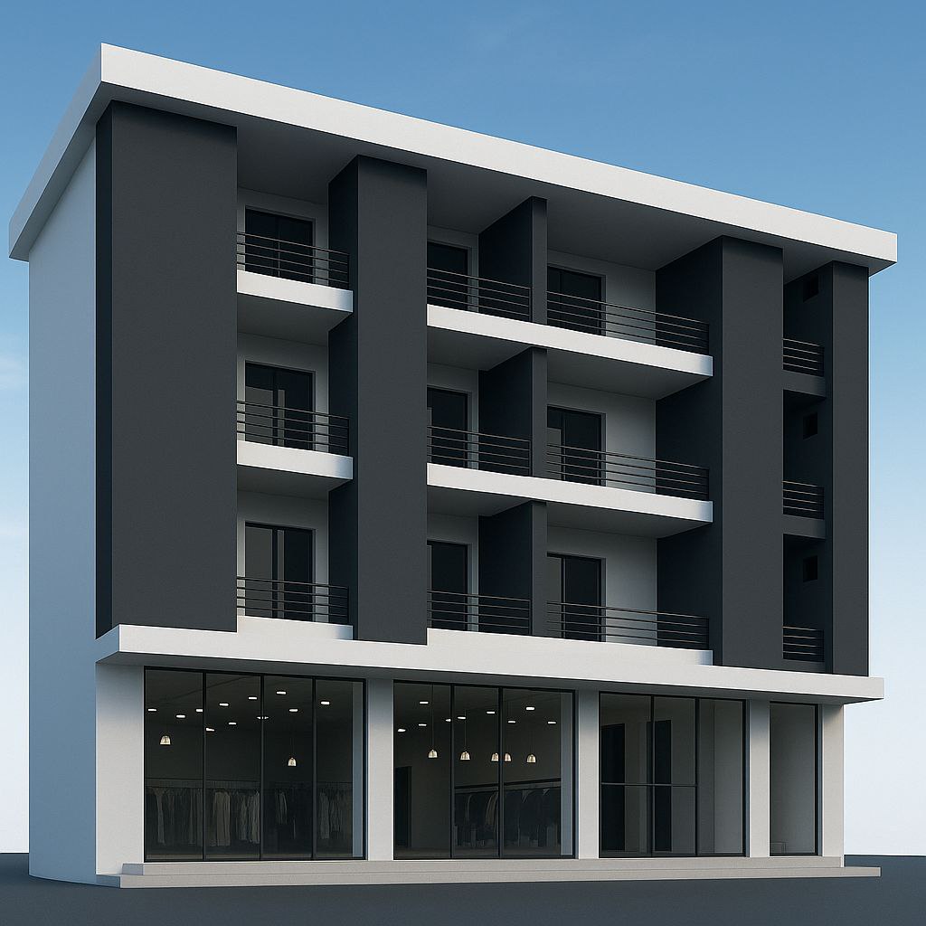 1200 ካሬ የሚሸጥ G+5 ህንጻ በቤተል  አለም ባንክ