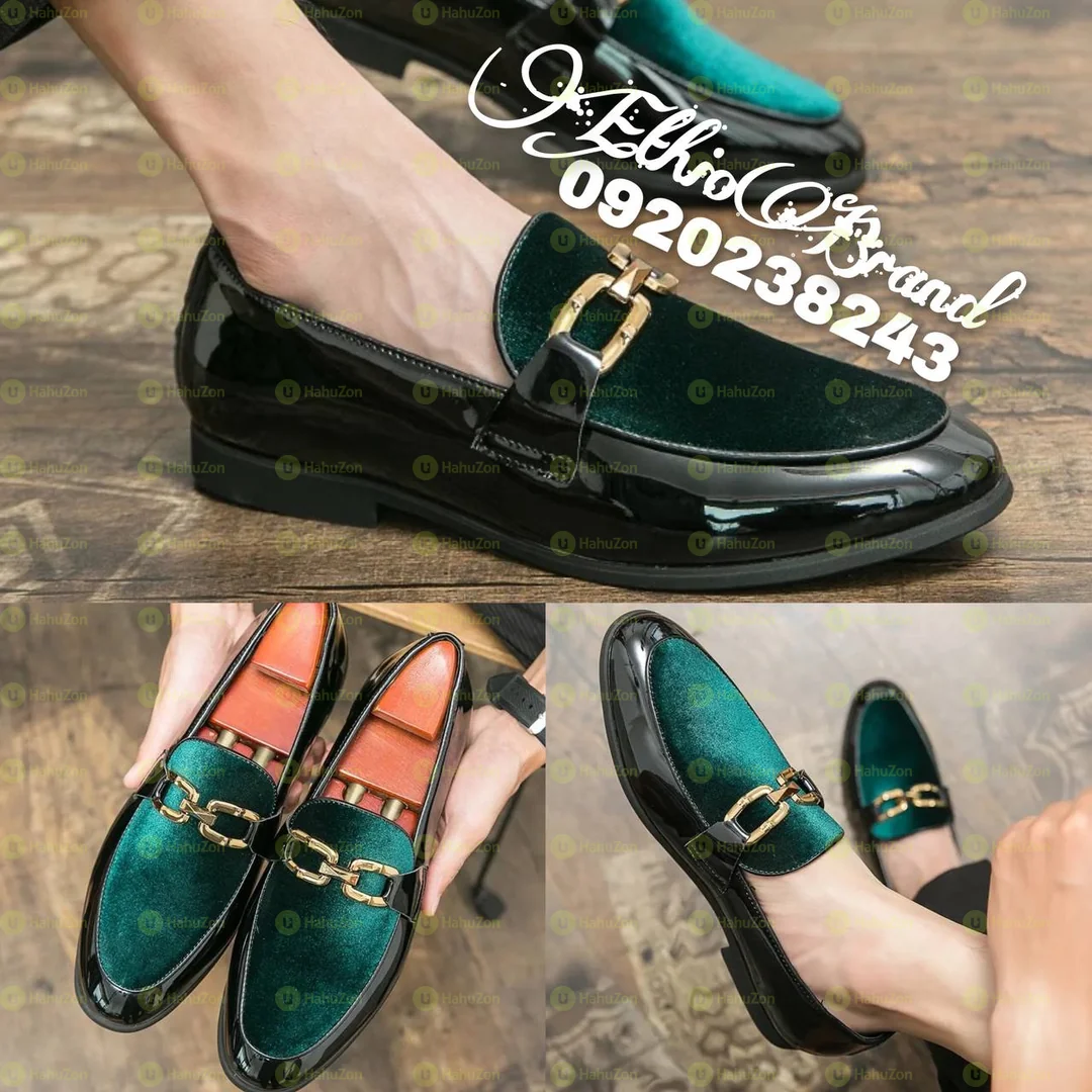 Mirror Gold Ring Oxfords Men's Shoes