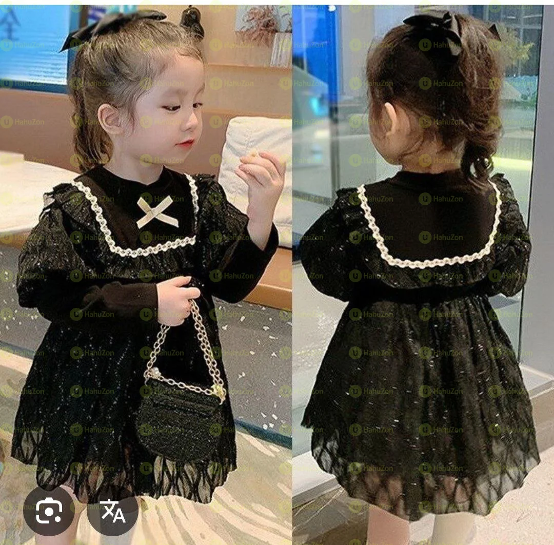 Girls Puffy Sleeve Dress