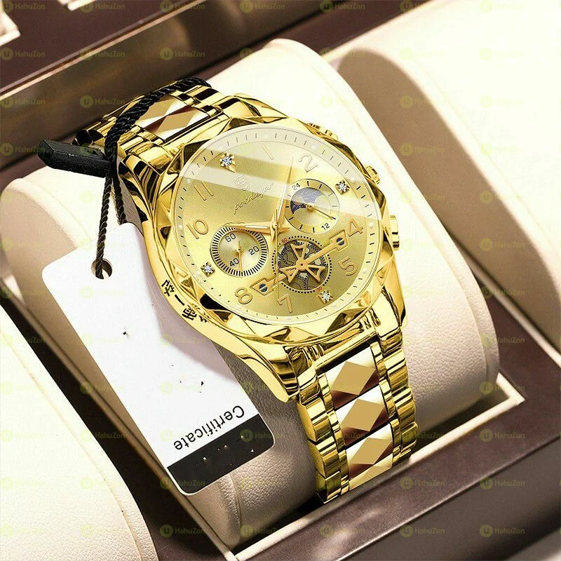 Poedagar Men Wristwatch Stainless Steel Watches