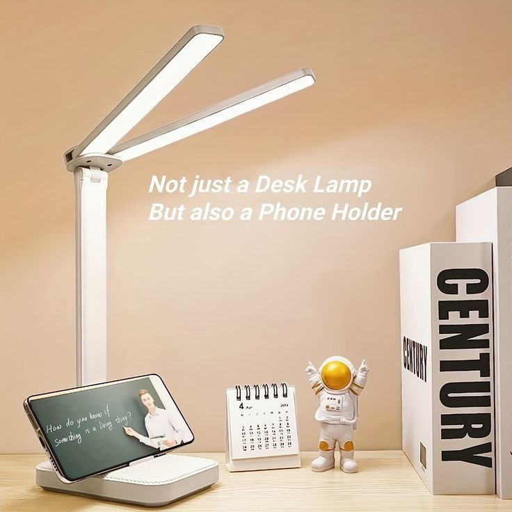 1Pc Led Double Head Portable Desk Lamp