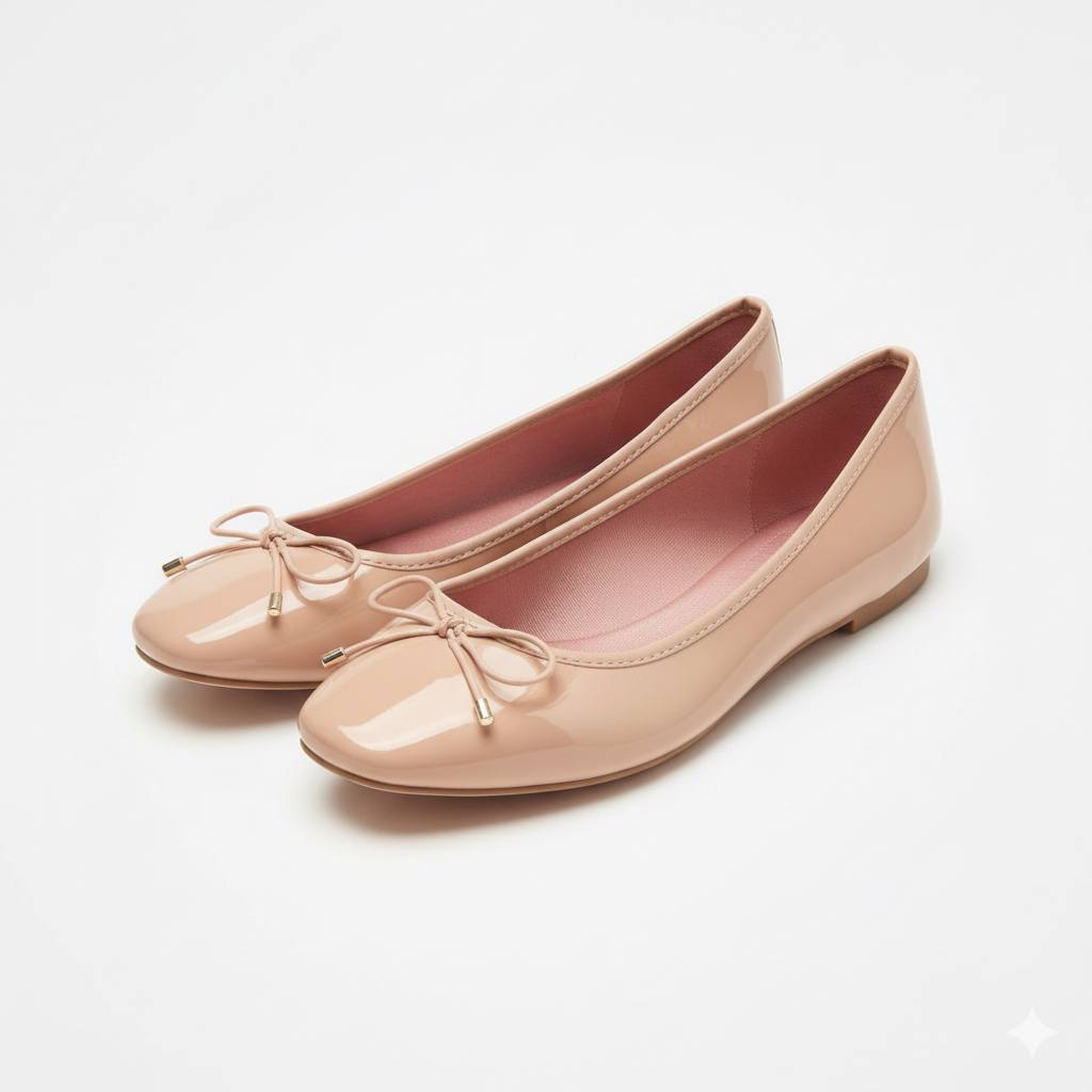 Plain Bow Ballerina Women's Flat
