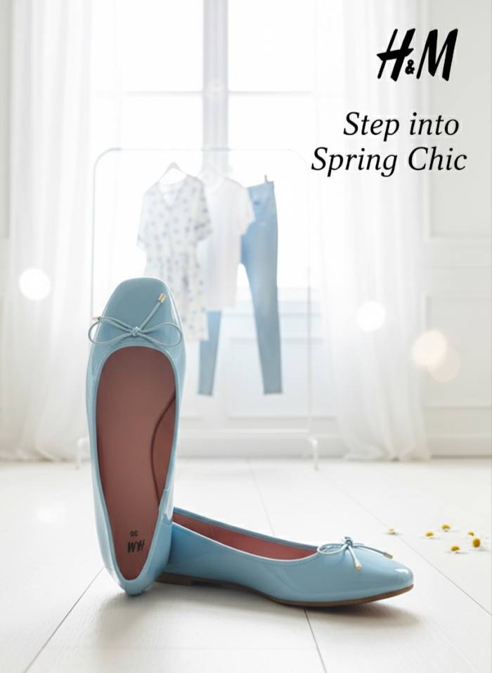 H&M Plain Bow Ballerina Women's Flat