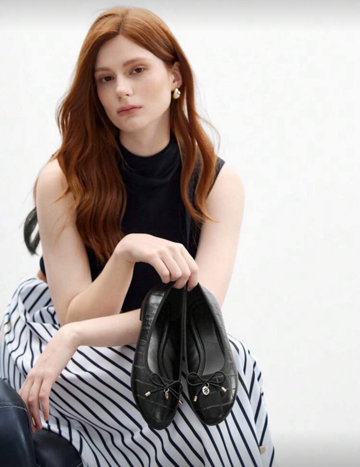 Plain Bow Ballerina Women's Flat