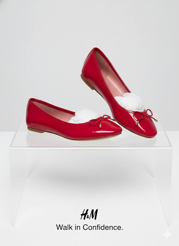 H&M Plain Bow Ballerina Women's Flat