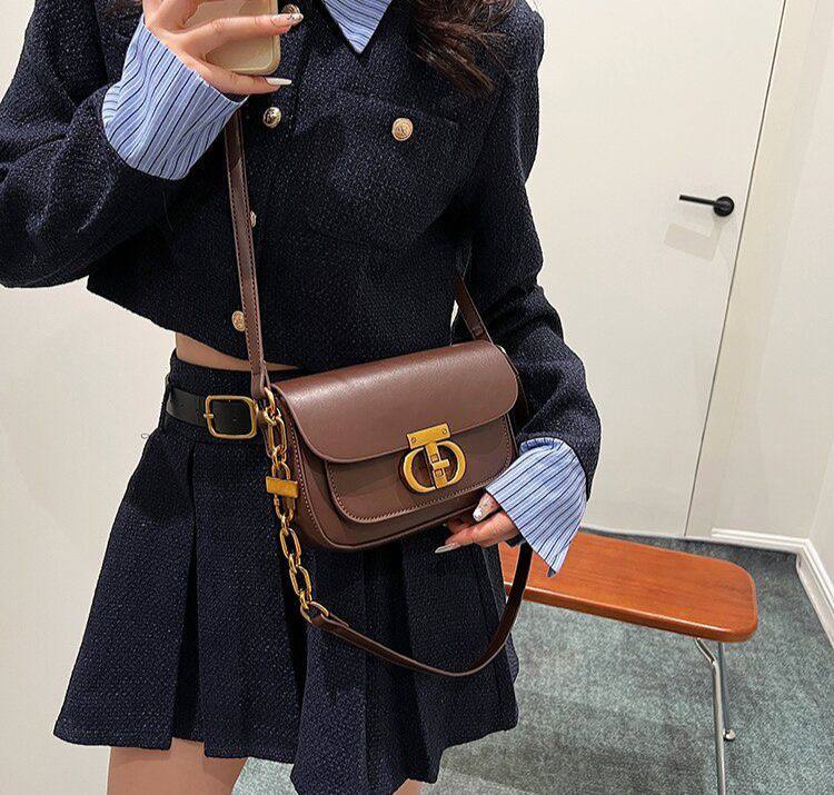 Golden Lock Flap Bag