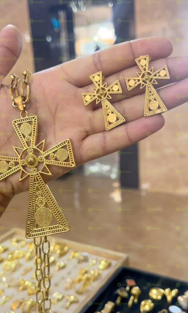 2 ፒስ የአንገትና የጆሮ ጌጥ