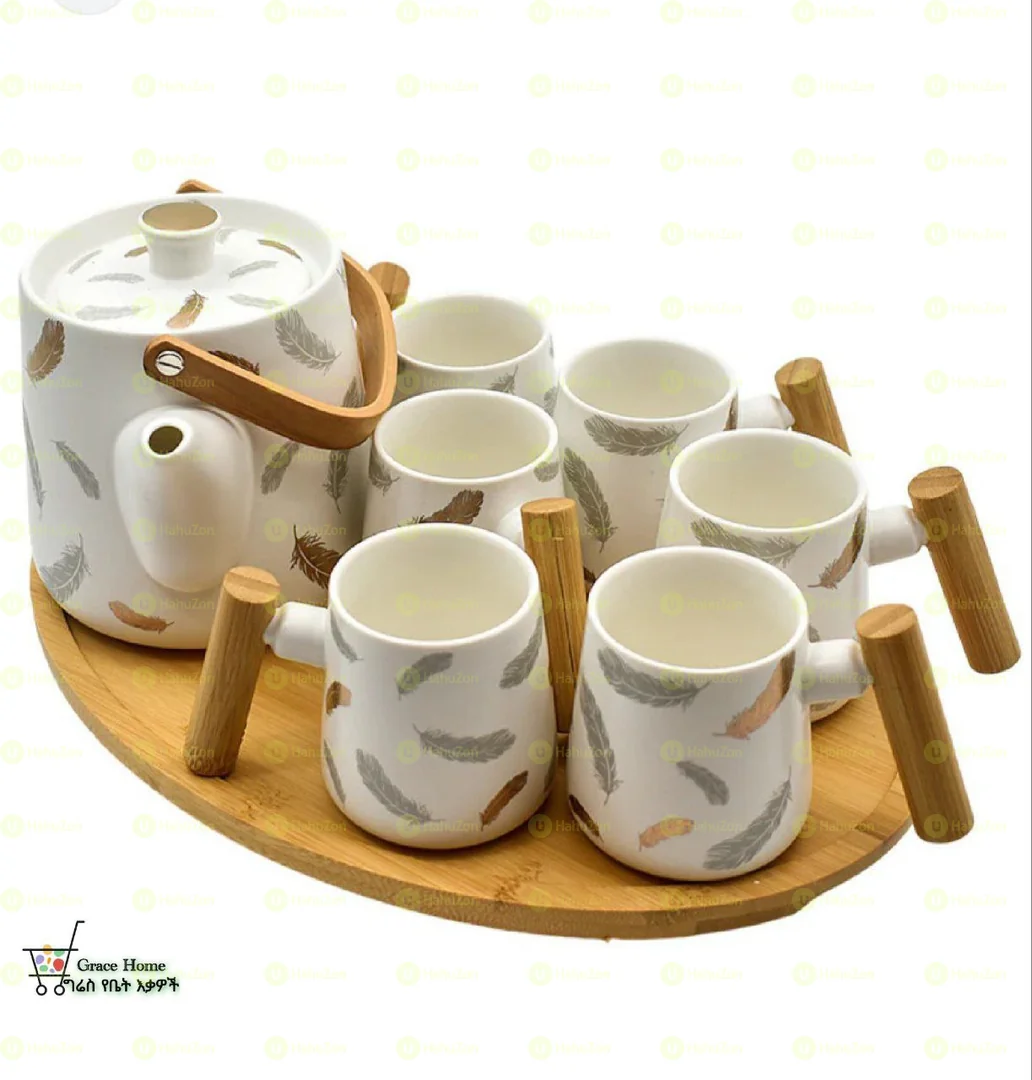 8 Pcs Ceramic Tea And Milk Set