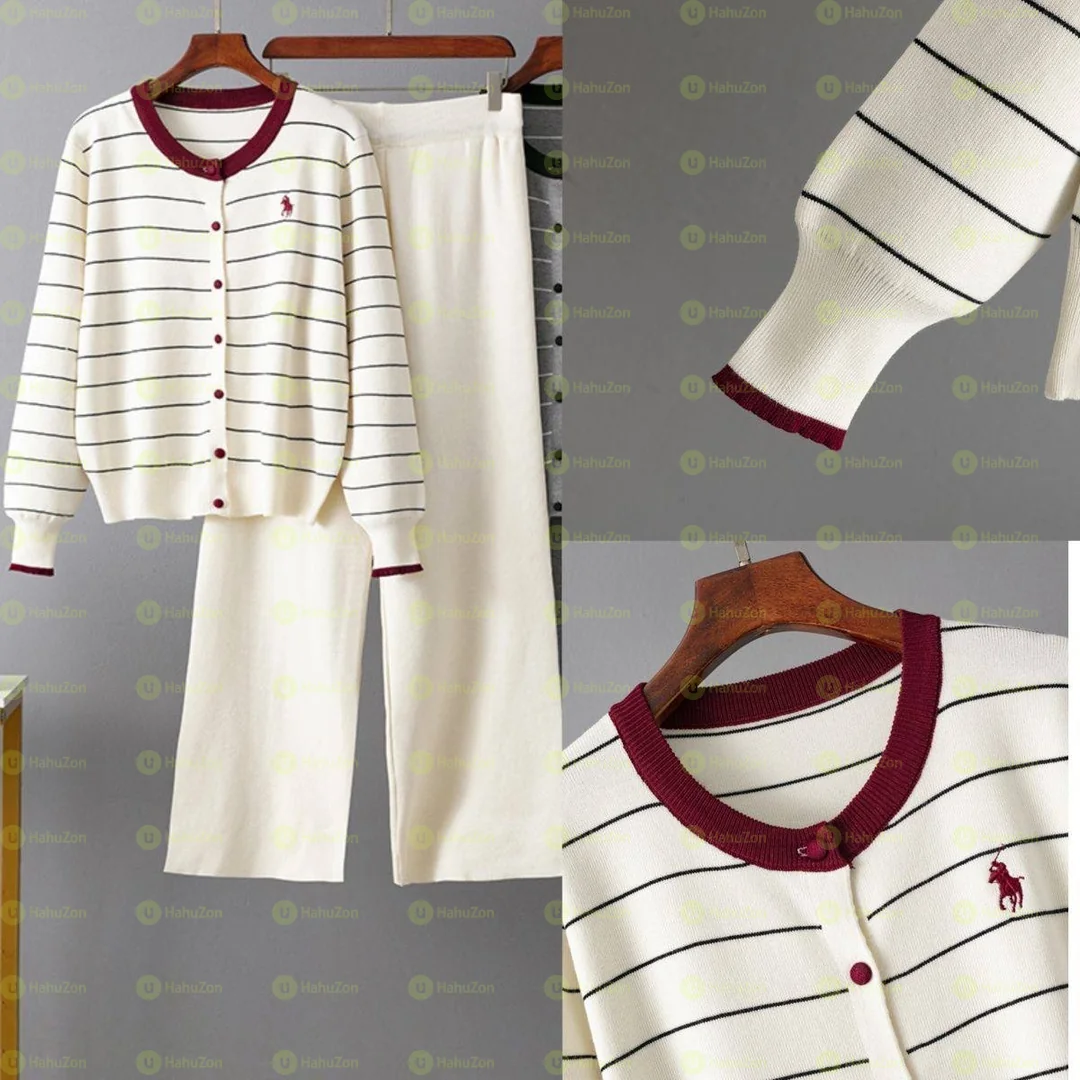 Knitted Suit Knit Women's Pantsuit Sweater Sets