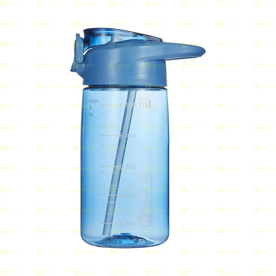 600ml Water Bottle with Straw