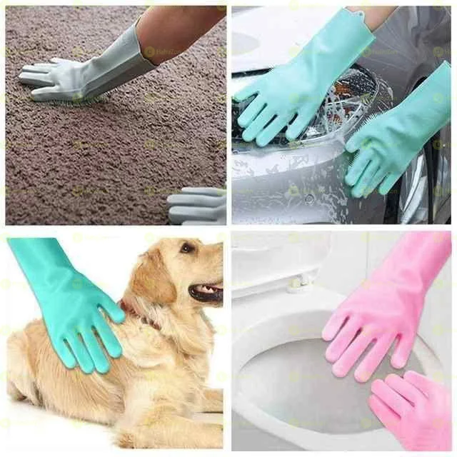 Magic Silicone Dish Washing Gloves
