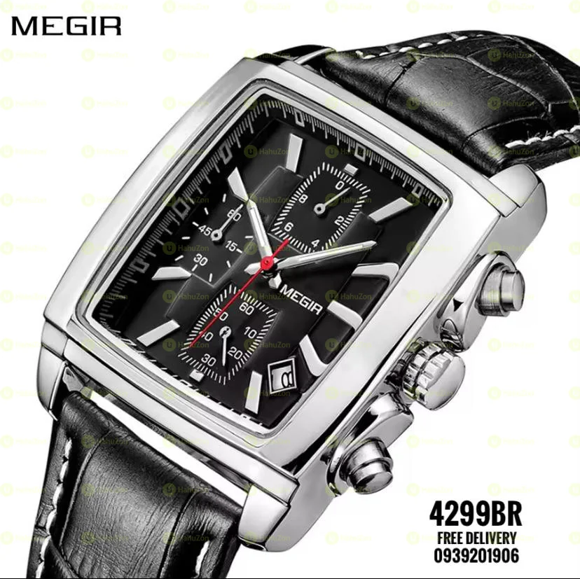 Luxury Leather Fashionable Megir Watch