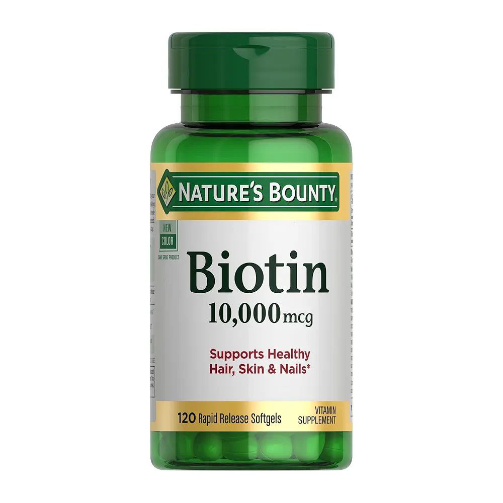 Nature's Bounty Biotin 10,000 mcg (120 Softgels)