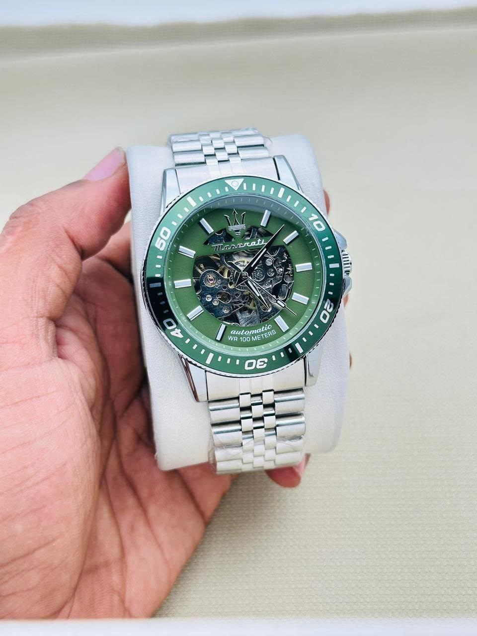 Maserati Men Skeleton Dial Analogue Automatic Watches