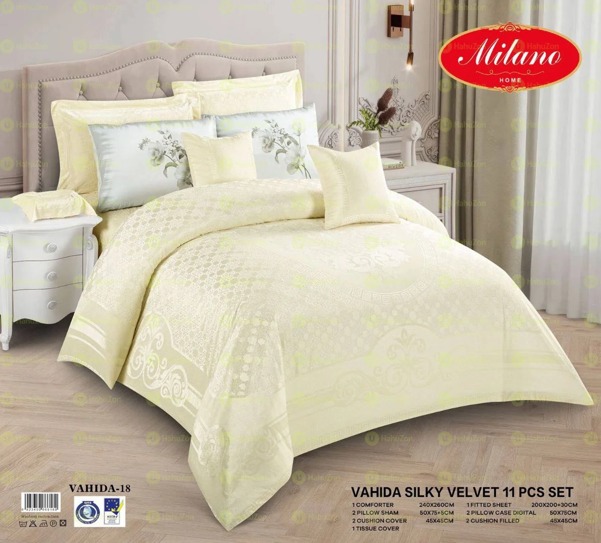 Milano Home  Vahida Silky Velvet 11-Piece Set