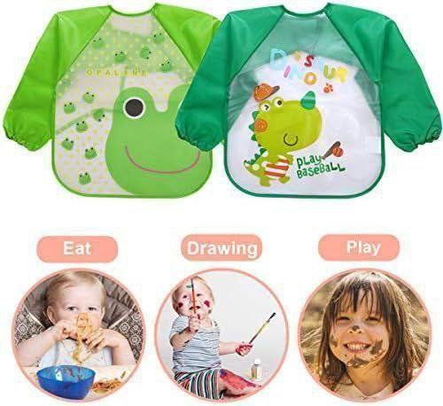 Waterproof Washable Long-Sleeve Baby Bibs