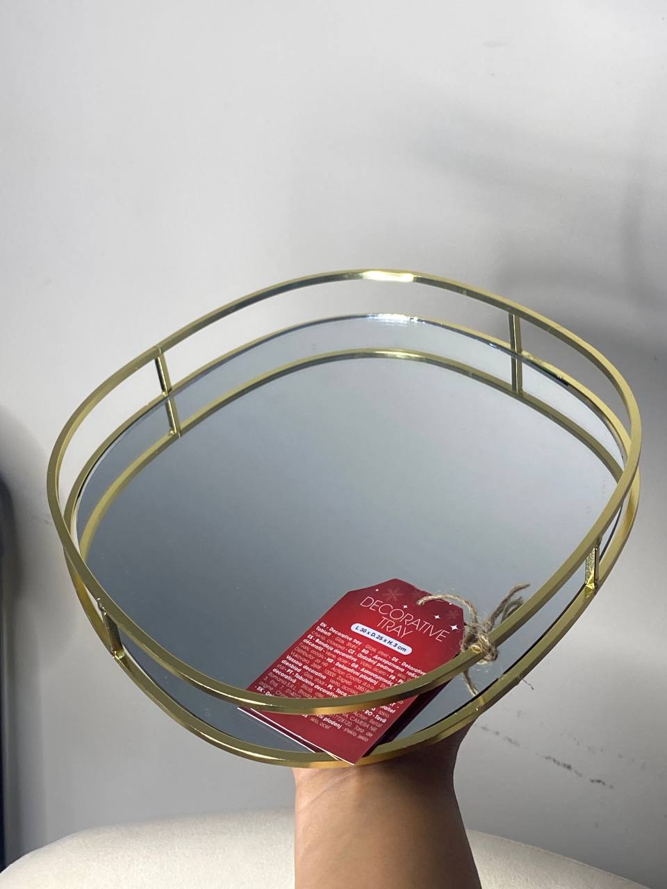 Oval  Round Center Table Tray