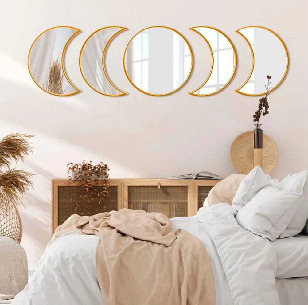 Golden Mood Phase Wall Mirror