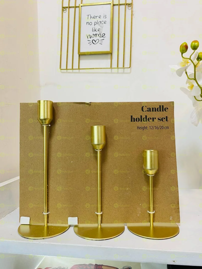 Set of 3 Metal Candle Holder